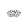 Round and Half Moon Diamond Engagement Ring Unique Rings 6
