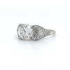 Round and Half Moon Diamond Engagement Ring Unique Rings 5