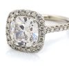 Cushion-Cut Engagement Ring with Halo Custom Engagement Rings 4