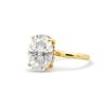 Delicate Yellow Gold Oval Engagement Ring Custom Engagement Rings 4