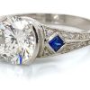 Diamond and Sapphire Engagement Ring Custom Engagement Rings 3