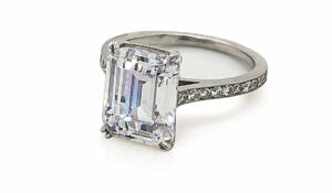 Emerald-Cut Diamond Engagement Ring Engagement Rings