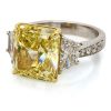 Intense Fancy Yellow Radiant Diamond Ring Custom Engagement Rings 5
