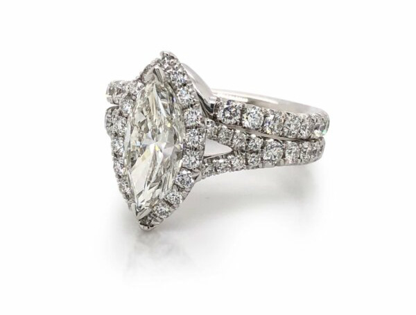 Marquise Ring with Matching Band Engagement Rings