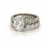 Oval Engagement Ring with Three-Sided Diamond Band Custom Engagement Rings 8