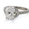 Oval Diamond Crescent Ring Custom Engagement Rings 3
