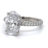 Oval Engagement Ring with Three-Sided Diamond Band Custom Engagement Rings 5