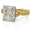 Radiant Engagement Ring with Twisted Diamond Band Custom Engagement Rings 6