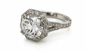 Regal Octagonal Diamond Ring Engagement Rings