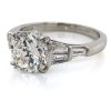 Round Ring with Tapered Baguettes Custom Engagement Rings 5