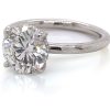 Round Solitaire with Diamond Gallery Custom Engagement Rings 4