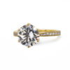 Round Six Prong Engagement Ring Custom Jewelry 4