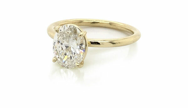 Yellow Gold Oval Solitaire Engagement Rings