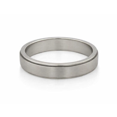Satin Center Band Men's Wedding Bands