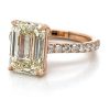 Rose Gold Emerald-Cut Diamond Ring Custom Engagement Rings 5