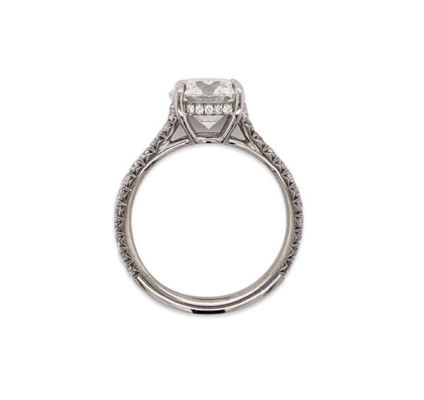 Round Engagement Ring with Delicate Band Custom Engagement Rings 4