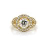 Brilliant-Cut Diamond Buckle Engagement Ring in 18k Yellow Gold Custom Engagement Rings 6