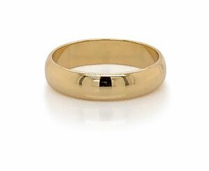 Yellow Gold Polished Band Men's Wedding Bands