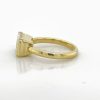 East-West Half Bezel Emerald-Cut Ring Unique Rings 7