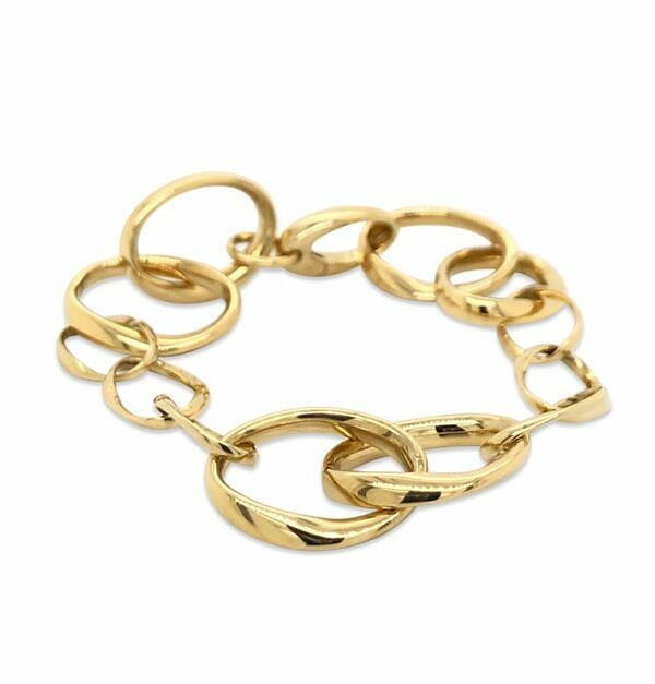18k Yellow Gold Link Bracelet Bracelets