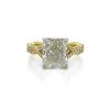 Radiant Engagement Ring with Twisted Diamond Band Custom Engagement Rings 7