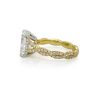 Radiant Engagement Ring with Twisted Diamond Band Custom Engagement Rings 8