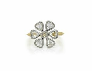 Rose-Cut Diamond Flower Ring Fine Gemstone Rings 2