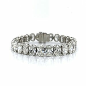 Stunning Oval-Cut Diamond Tennis Bracelet Bracelets