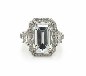 Three Stone Emerald-Cut Ring Engagement Rings 2