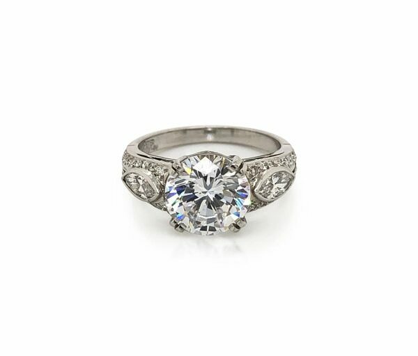 Wide Diamond Ring Engagement Rings 2