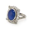Star Sapphire and Diamond Ring Fine Colored Gemstone Rings 5