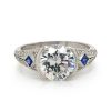 Diamond and Sapphire Engagement Ring Custom Engagement Rings 4