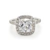 Cushion-Cut Engagement Ring with Halo Custom Engagement Rings 5