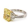 Intense Fancy Yellow Radiant Diamond Ring Custom Engagement Rings 7