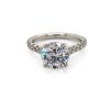 Round Cathedral Engagement Ring Custom Engagement Rings 6