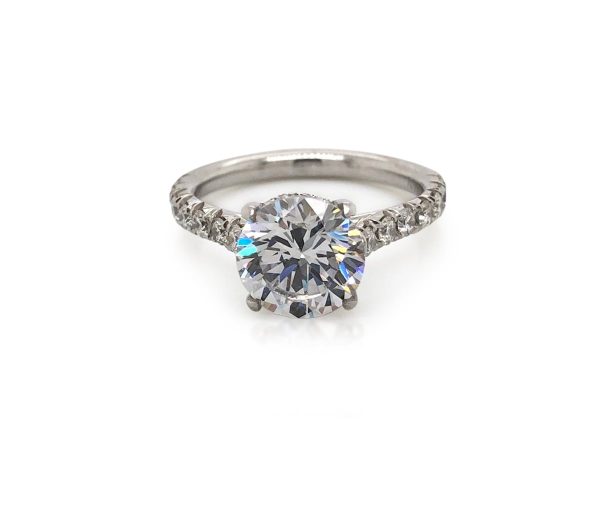 Round Cathedral Engagement Ring Custom Engagement Rings 3