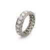 Platinum Eternity Band Bead-Set with Round Brilliant-Cut Diamonds Custom Wedding Bands 5