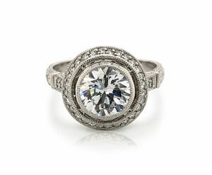 Halo Round Diamond Ring Engagement Rings 2