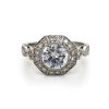 Low-Set Octagonal Diamond Ring Custom Engagement Rings 6