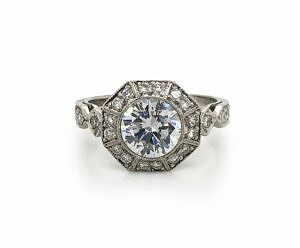 Low-Set Octagonal Diamond Ring Engagement Rings 2