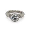 Bezel-Set Contemporary Round Engagement Ring Custom Engagement Rings 5