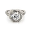 Octagonal Halo Diamond Ring Custom Engagement Rings 5
