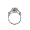 Round Diamond Ring with Tapered Baguette Side Stones Custom Engagement Rings 6