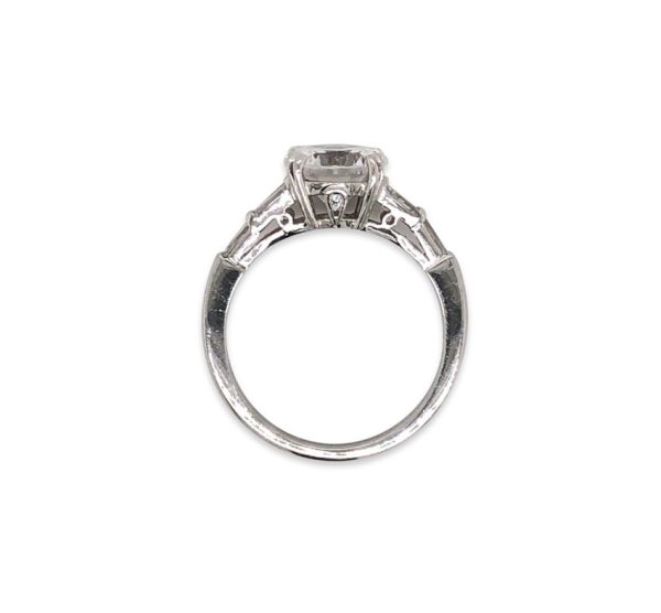 Round Ring with Tapered Baguettes Custom Engagement Rings 4