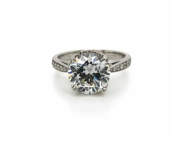 Solitaire Crown Diamond Ring Engagement Rings 2