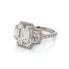 Emerald and Cadillac Diamond Ring Custom Engagement Rings 5