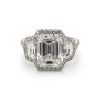Emerald and Cadillac Diamond Ring Custom Engagement Rings 6