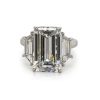 Large Emerald-Cut Engagement Ring With Trapezoids Custom Engagement Rings 5