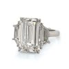 Large Emerald-Cut Engagement Ring With Trapezoids Custom Engagement Rings 4