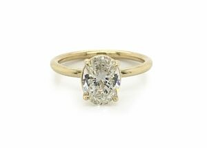 Yellow Gold Oval Solitaire Engagement Rings 2
